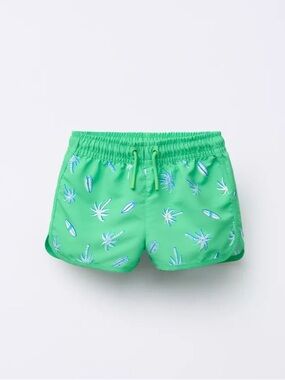 ZARA PALM TREE SWIM SHORTS